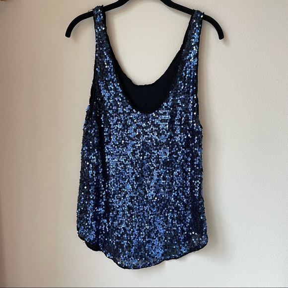 Aritzia Talula blue sequin tank top size XS - Picture 3 of 5